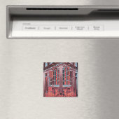 Aimant Art numérique de reflet de fenêtres bleu rouge Cop (In Situ (Lave-vaisselle))