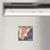 Aimant Art numérique | Triste dame profonde dans la pensé (In Situ (Lave-vaisselle))