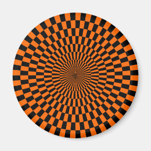 Aimant Art op - orange et noir