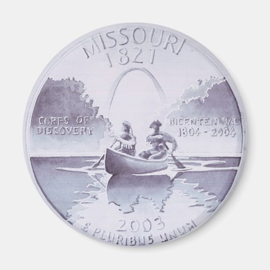 Aimant Art original du Missouri Quarter (Devant)