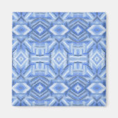 Aimant Art pastel doux abstrait bleu staccato (Devant)