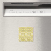 Aimant Art pastel doux abstrait jaune staccato (In Situ (Lave-vaisselle))