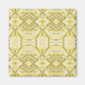Aimant Art pastel doux abstrait jaune staccato (Devant)