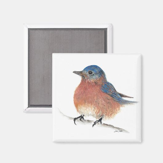 Aimant Art Peint Bleu Cute (Recto/Verso)