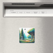 Aimant Art Pixel de Disk Golf (In Situ (Lave-vaisselle))