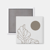 Aimant Art plante moderne (Recto/Verso)