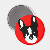 Aimant Art pop de Boston Terrier (Recto/Verso)