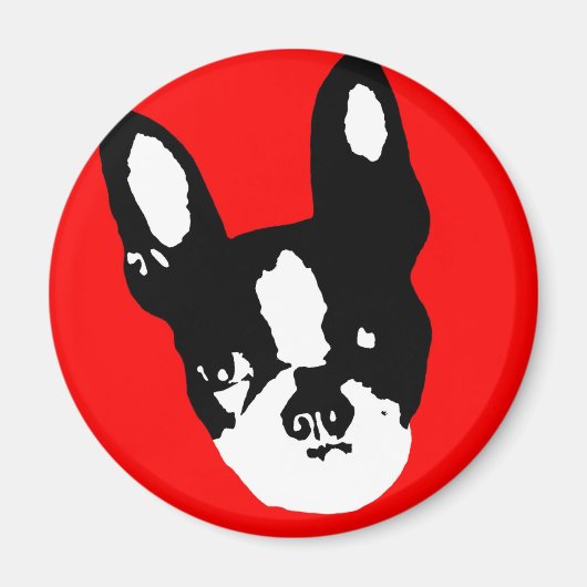 Aimant Art pop de Boston Terrier (Devant)