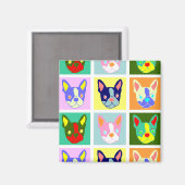 Aimant Art pop de Boston Terrier (Recto/Verso)