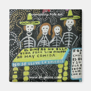 Aimant Art populaire de Guanajuato, Día de los Muertos