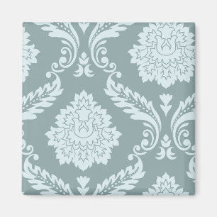 Aimant Art Rococo Damassé I Bleu de Canard+Turquoise
