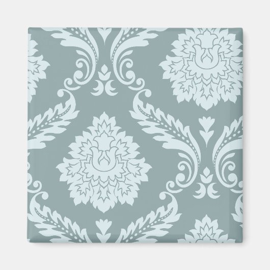 Aimant Art Rococo Damassé I Bleu de Canard+Turquoise (Devant)
