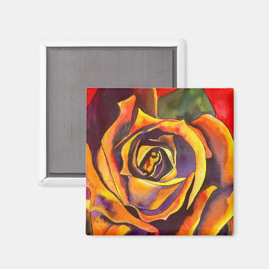 Aimant Art Rose d'or (Recto/Verso)