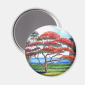 Aimant Art Royal Poinciana Tree (Recto/Verso)