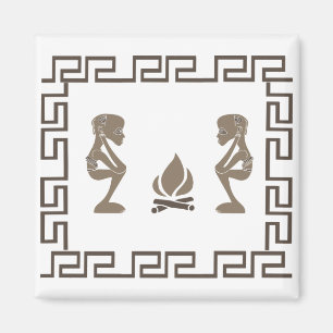 Aimant art tribal africain Abstrait