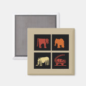 Aimant art tribal africain Abstrait (Recto/Verso)