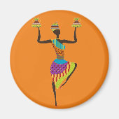 Aimant Art tribal des femmes africaines (Devant)