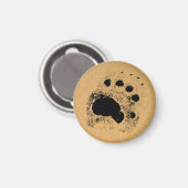 Aimant Art Vintage de l'ours rustique (Recto/Verso)