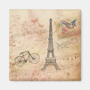 Aimant Art vintage de Tour Eiffel