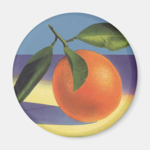 Aimant Art vintage d'étiquette de caisse de fruit,