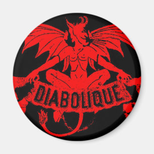 Aimant Art vintage d'étiquette de cigare de Satan de