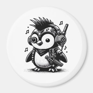 Aimant Art vintage pingouin Whimsigoth Punkrock Weirdcore