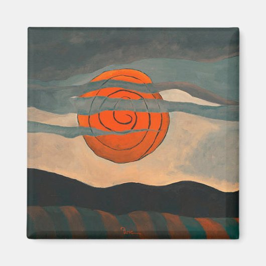 Aimant Arthur Dove, Red Sun, (Devant)