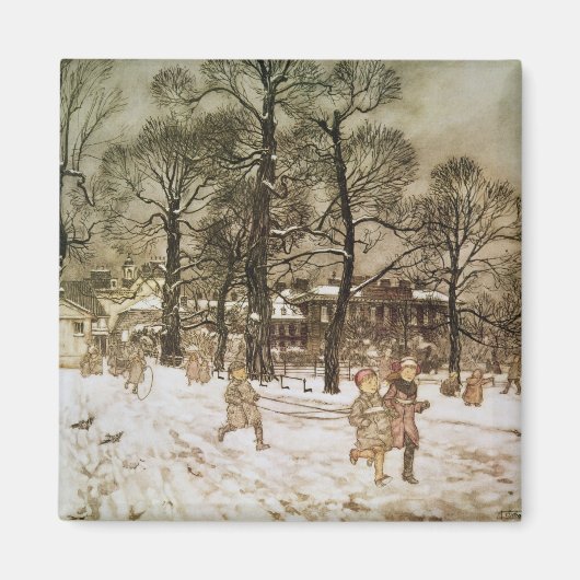 Aimant Arthur Rackham | Hiver à Kensington Gardens de (Devant)