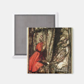 Aimant Arthur Rackham | Petit chaperon rouge (Recto/Verso)