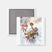 Aimant Arthur Thiele - Chats Aller Dormir Sur La Neige (Recto/Verso)