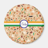 Articles culturels indiens avec drapeau et texte