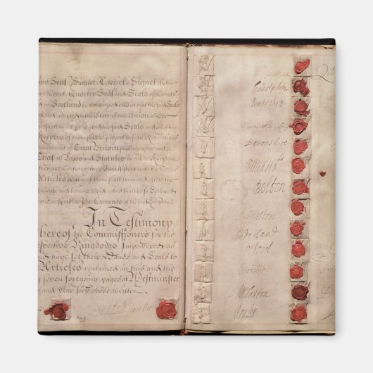 Aimant Articles de l'Union entre l'Angleterre et l'Écosse (Devant)