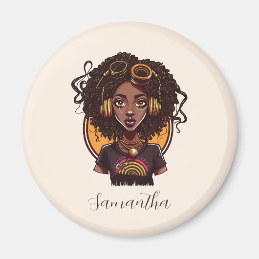 Aimant Artiste Afro femme (Devant)