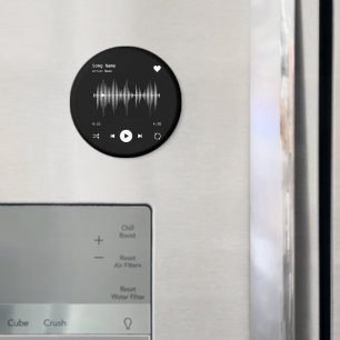 Aimant Artiste et chanteur de musique Noir personnalisé