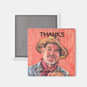 Aimant Artiste local, Merci, modifier le texte (Recto/Verso)