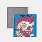 Aimant Artiste local, Merci, modifier le texte (Recto/Verso)