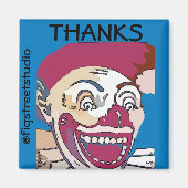 Aimant Artiste local, Merci, modifier le texte (Devant)