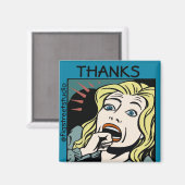 Aimant Artiste local, Merci, modifier le texte (Recto/Verso)