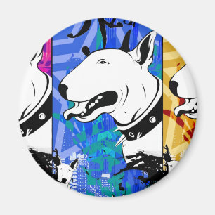 Aimant Artistic Bull Terrier Chien race Design