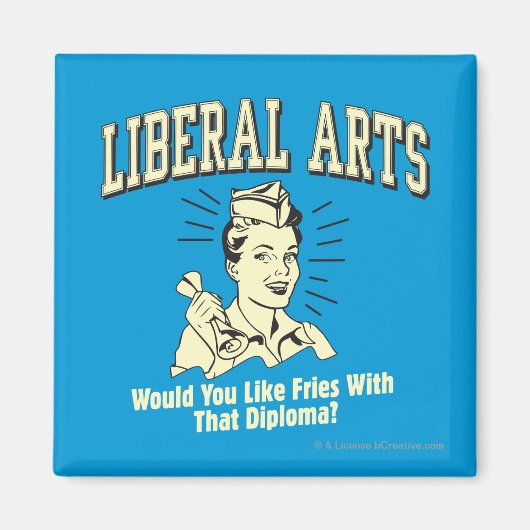 Aimant Arts Libéraux : Comme Fries Avec Diplôme (Devant)