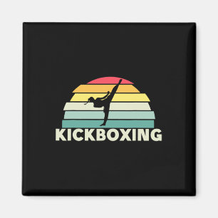 Aimant Arts martiaux de kickboxing féminin Karaté rétro F