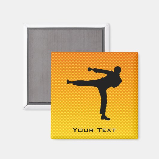 Aimant Arts martiaux jaunes oranges (Recto/Verso)