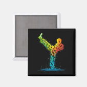 Aimant Arts martiaux Karate Fighter (Recto/Verso)