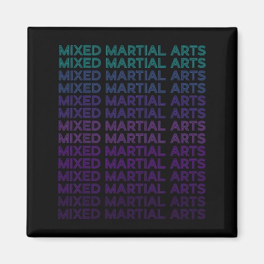 Aimant Arts Martiaux Mixtes MMA Rétro (Devant)
