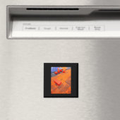 Aimant Arts Plastiques Orange Et Bleu Abstraits (In Situ (Lave-vaisselle))