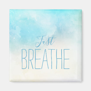 Aimant Arts Watercolor Plage Respirez Simplement Citation