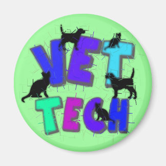 Aimant Artsy Vet Tech Cadeaux, dessin unique artiste dess