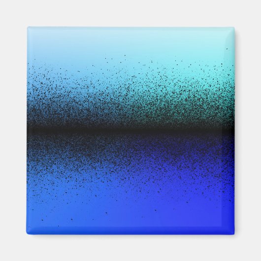 Aimant Artwork Abstrait noir bleu (Devant)