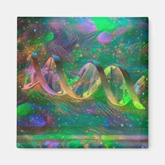 Aimant Artwork de brins d'ADN (Devant)