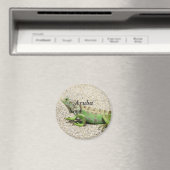 Aimant Aruba Green Iguana (In Situ (Lave-vaisselle))